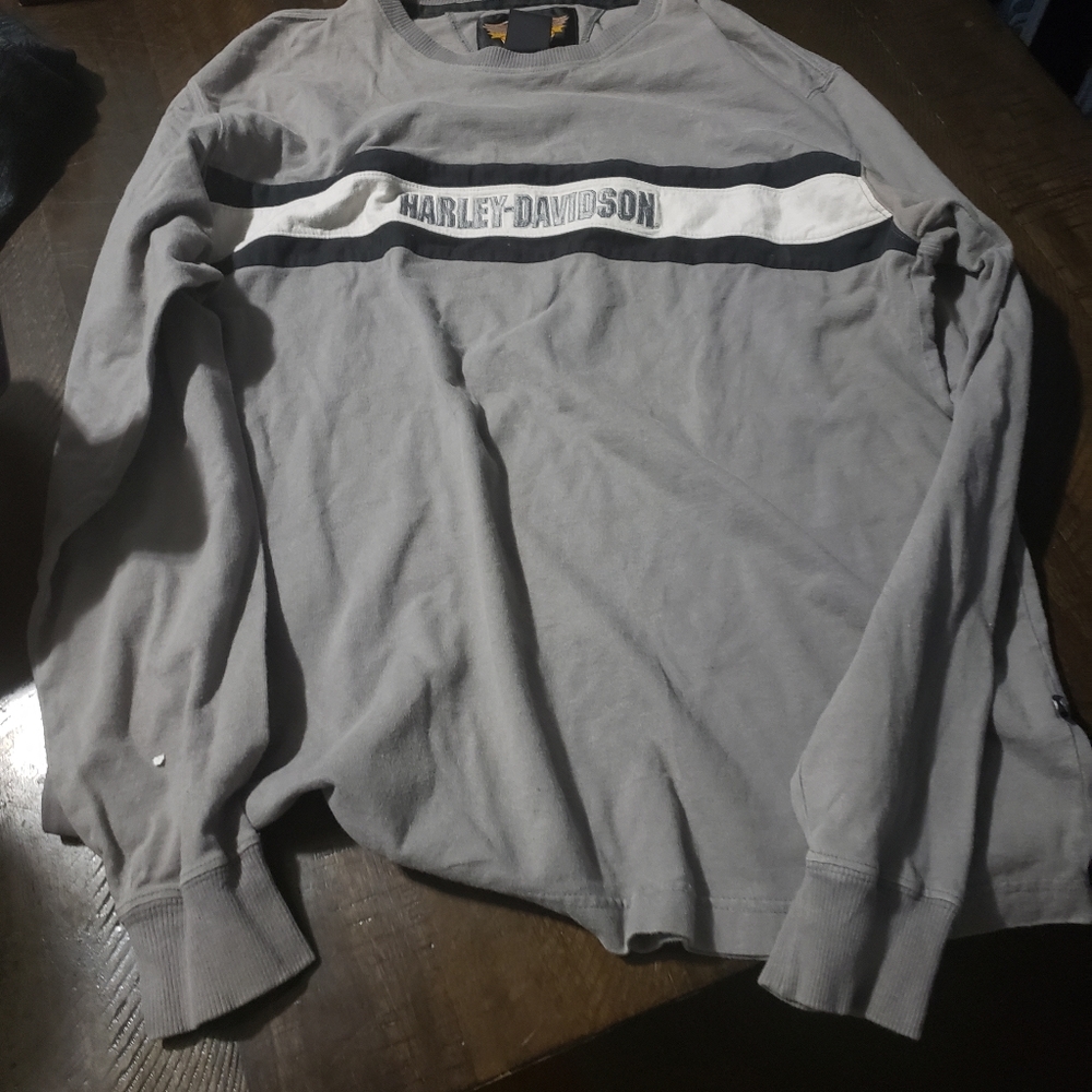 vintage embroided Harley Davison long sleeve shirt